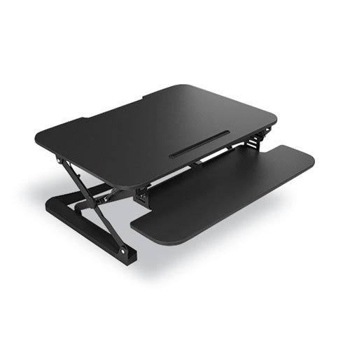 Adjustable Sit/Stand Workstation Riser, 35" x 32" x 5.9" to 19.6", Black