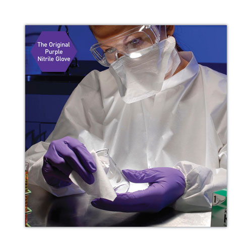 Image of Kimtech™ Purple Nitrile Exam Gloves, 242 Mm Length, Large, Purple, 100/Box