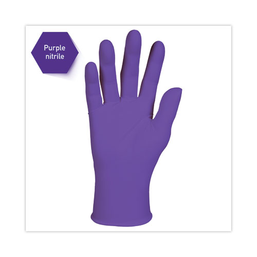 Image of Kimtech™ Purple Nitrile Exam Gloves, 242 Mm Length, Large, Purple, 100/Box