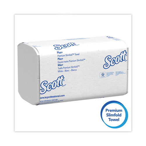 Slimfold Towels, 1-Ply, 7.5 x 11.6, White, 90/Pack, 24 Packs/Carton