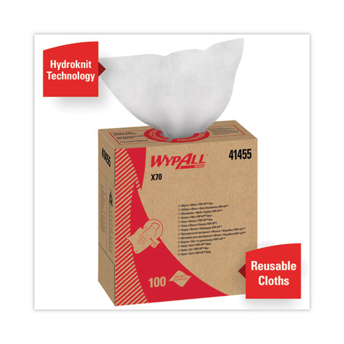 Chiffons de nettoyage WypAll® X70 8290 - 10 boîtes POP-UP™ de 100