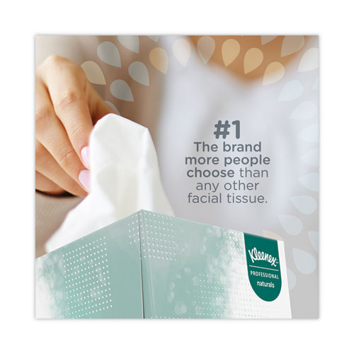 Image of Kleenex® Naturals Facial Tissue For Business, Boutique Pop-Up Box, 2-Ply, White, 90 Sheets/Box, 36 Boxes/Carton