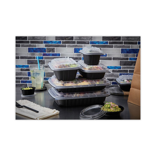 Image of Pactiv Evergreen Earthchoice Entree2Go Takeout Container, 64 Oz, 11.75 X 8.75 X 2.13, Black, Plastic, 200/Carton