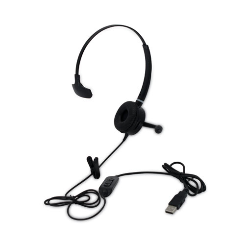 Spracht HS-WD-USB-1 Monaural Over The Head Headset, Black