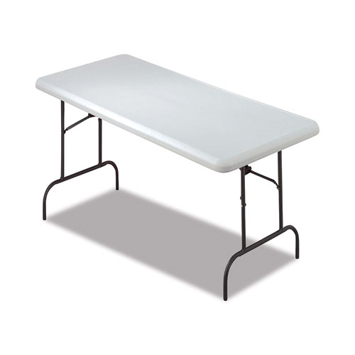 7105016976844 SKILCRAFT Blow Molded Folding Tables, Rectangular, 60w x 30d x 29h, Gray