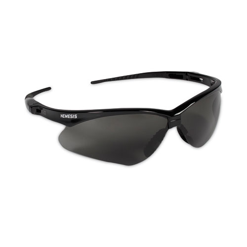 KleenGuard™ V30 Nemesis Safety Glasses, Black Frame, Smoke Anti-Fog Lens