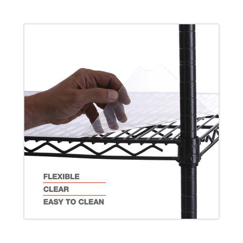 Image of Alera® Shelf Liners For Wire Shelving, Clear Plastic, 36W X 18D, 4/Pack
