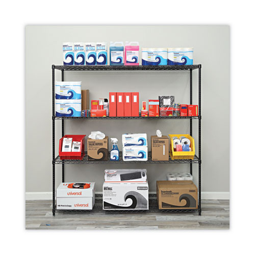 Image of Alera® Ba Plus Wire Shelving Kit, Four-Shelf, 72W X 24D X 72H, Black Anthracite Plus