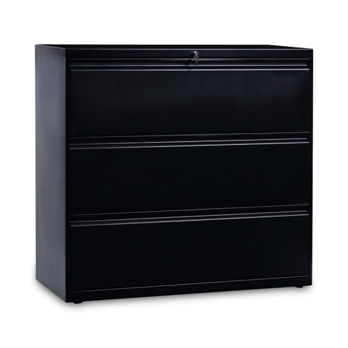 Lateral File, 3 Legal/Letter/A4/A5-Size File Drawers, Black, 42" x 18" x 39.5"