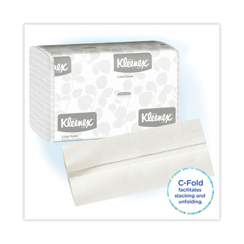 Image of Kleenex® C-Fold Paper Towels, 1-Ply, 10.13 X 13.15, White, 150/Pack, 16 Packs/Carton