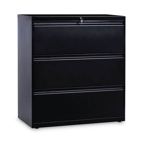 Lateral File, 3 Legal/Letter/A4/A5-Size File Drawers, Black, 36" x 18" x 39.5"