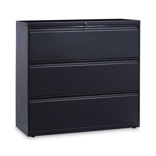 Lateral File, 3 Legal/Letter/A4/A5-Size File Drawers, Charcoal, 42" x 18" x 39.5"