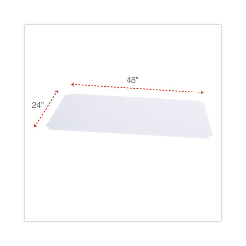 Shelf Liners For Wire Shelving, Clear Plastic, 48w x 24d, 4/Pack