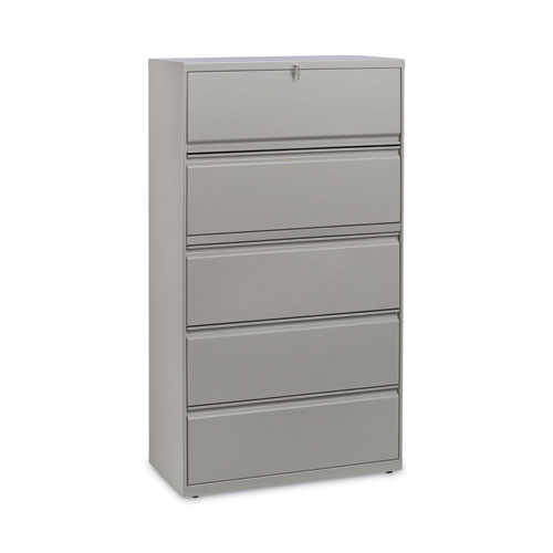 Lateral File, 5 Legal/Letter/A4/A5-Size File Drawers, Putty, 36" x 18" x 64.25"