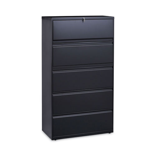Lateral File, 5 Legal/Letter/A4/A5-Size File Drawers, Charcoal, 36" x 18" x 64.25"
