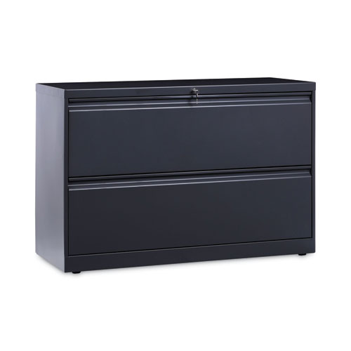 Lateral File, 2 Legal/Letter-Size File Drawers, Charcoal, 42" x 18" x 28"