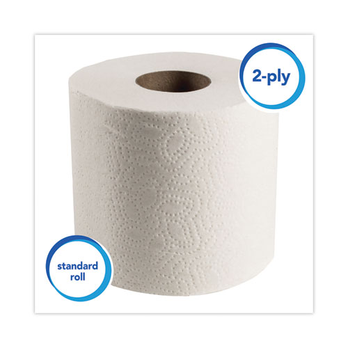 Image of Scott® Essential Standard Roll Bathroom Tissue For Business, Septic Safe, Convenience Carton, 2-Ply, White, 550/Roll, 20 Rolls/Ct