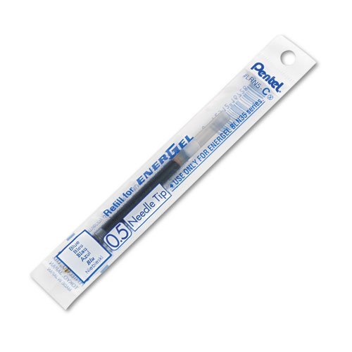 Image of Refill for Pentel EnerGel Retractable Liquid Gel Pens, Fine Needle Tip, Blue Ink
