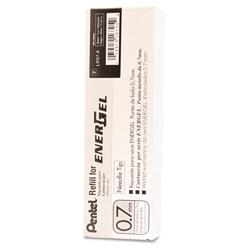 Image of Pentel® Refill For Pentel Energel Retractable Liquid Gel Pens, Medium Needle Tip, Black Ink