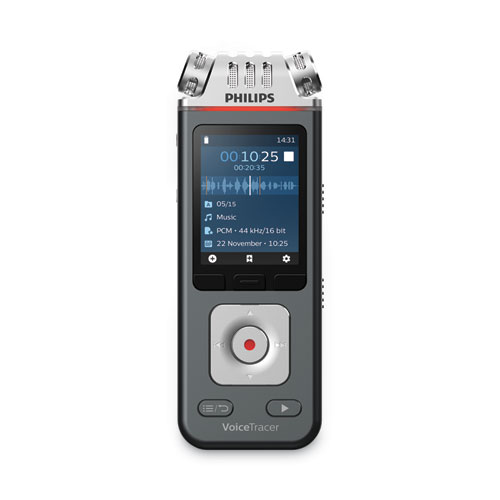 Philips® Voice Tracer DVT8110 Digital Recorder, 8 GB, Black