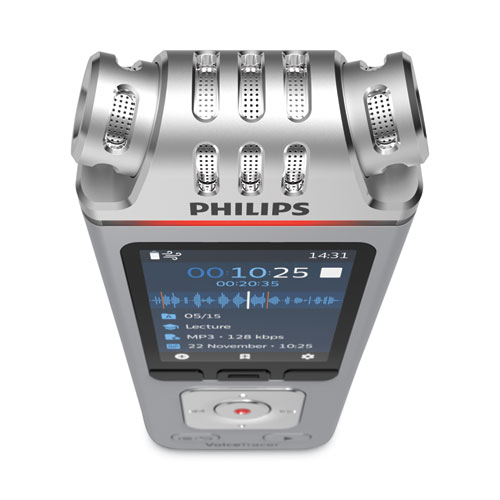 Voice Tracer DVT4110 Digital Recorder, 8 GB, Silver