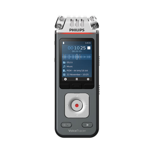 Philips® Voice Tracer DVT7110 Digital Recorder, 8 GB, Black