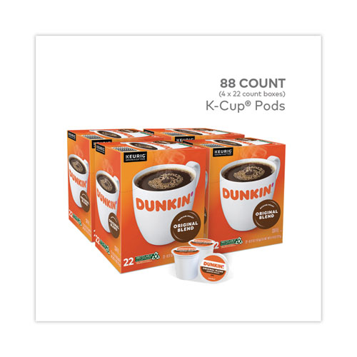 Dunkin Donuts® K-Cup Pods, Original Blend, 88/Carton