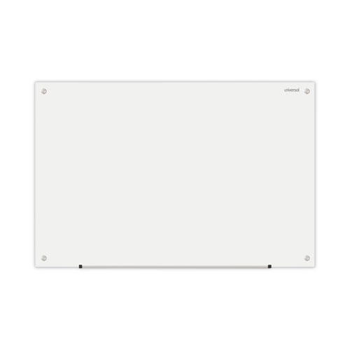 Universal® Frameless Glass Marker Board, 36 X 24, White Surface