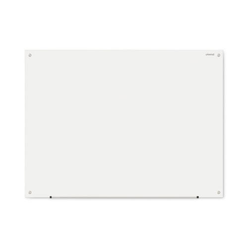 Image of Universal® Frameless Glass Marker Board, 48 X 36, White Surface