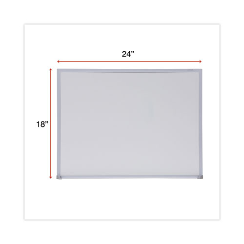 Image of Universal® Melamine Dry Erase Board With Aluminum Frame, 24 X 18, White Surface, Anodized Aluminum Frame