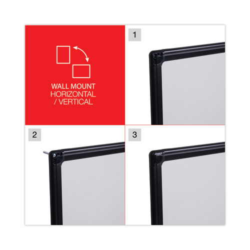 Image of Universal® Design Series Deluxe Dry Erase Board, 48 X 36, White Surface, Black Anodized Aluminum Frame