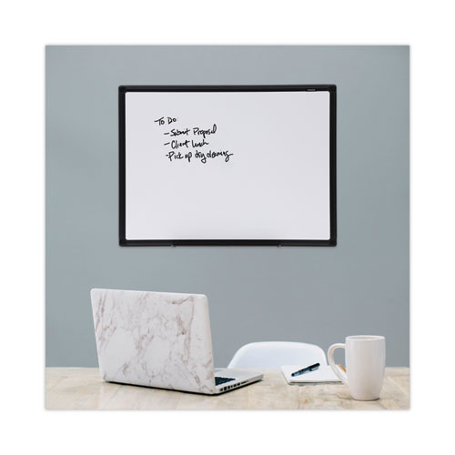 Image of Universal® Design Series Deluxe Dry Erase Board, 24 X 18, White Surface, Black Anodized Aluminum Frame