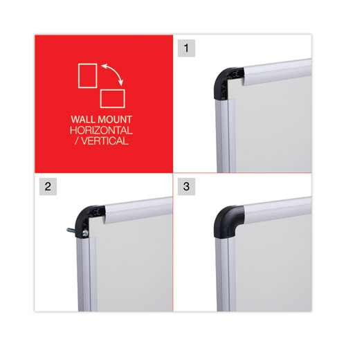 Image of Universal® Modern Melamine Dry Erase Board With Aluminum Frame, 48 X 36, White Surface