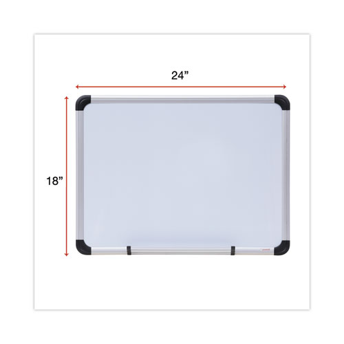 Image of Universal® Magnetic Steel Dry Erase Marker Board, 24 X 18, White Surface, Aluminum/Plastic Frame