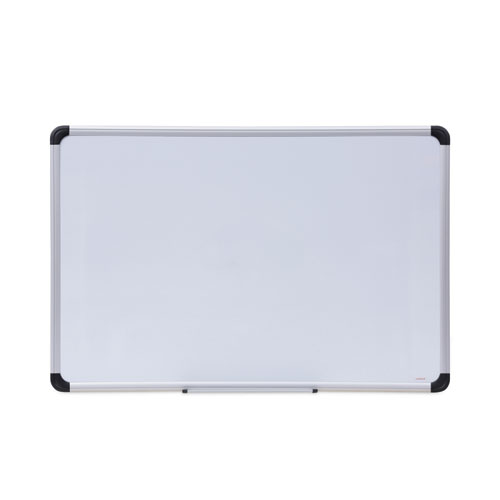 Universal® Magnetic Steel Dry Erase Marker Board, 36 X 24, White Surface, Aluminum/Plastic Frame