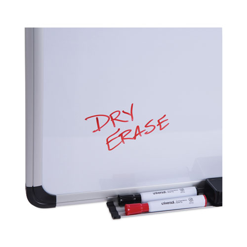 Image of Universal® Magnetic Steel Dry Erase Marker Board, 36 X 24, White Surface, Aluminum/Plastic Frame