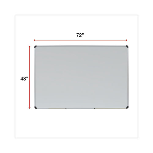 Image of Universal® Magnetic Steel Dry Erase Marker Board, 72 X 48, White Surface, Aluminum/Plastic Frame