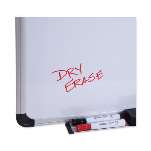 Image of Universal® Magnetic Steel Dry Erase Marker Board, 72 X 48, White Surface, Aluminum/Plastic Frame