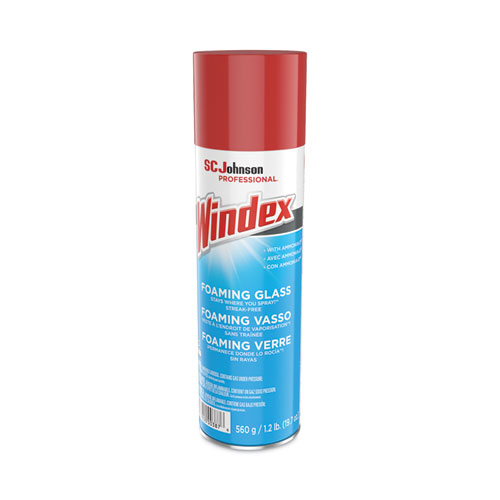 Image of Windex® Foaming Glass Cleaner, Fresh, 20 Oz Aerosol Spray, 6/Carton