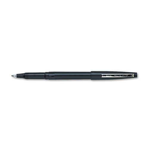 Pentel® Rolling Writer Stick Roller Ball Pen, .8mm, Black Barrel/Ink, Dozen