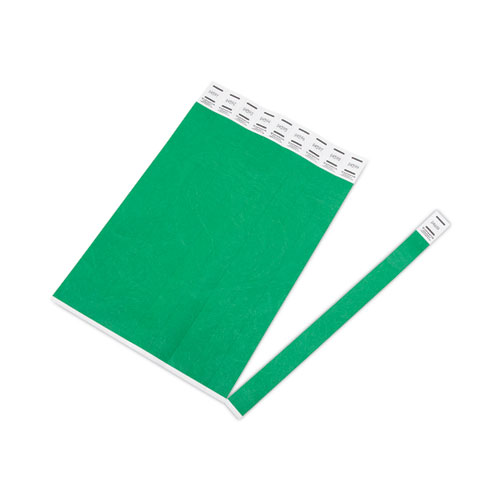 Image of Crowd Management Wristbands, Sequentially Numbered, 9.75" x 0.75", Green, 500/Pack