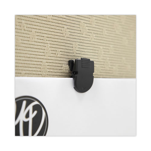 Wall Clips for Fabric Panels, 40 Sheet Capacity, Black, 50/Box