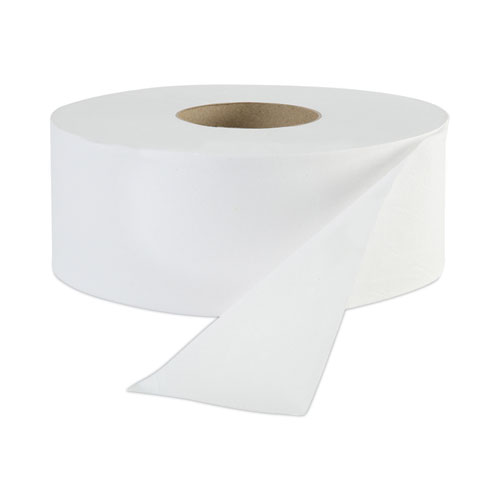 JRT Jr. Bath Tissue, Jumbo, Septic Safe, 1-Ply, White, 3.3" x 2,000 ft, 12/Carton