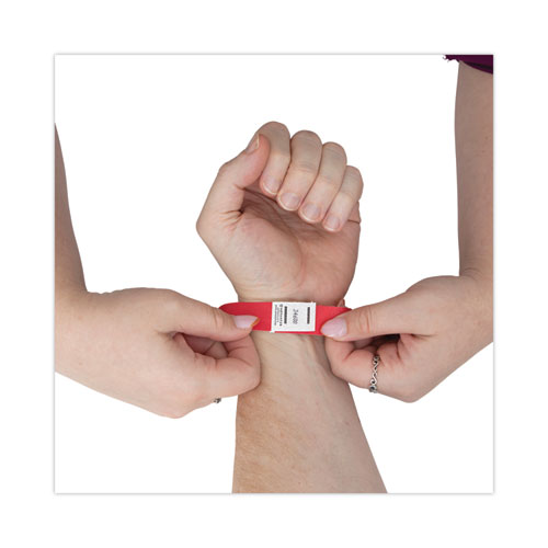 Image of Advantus Crowd Management Wristbands, Sequentially Numbered, 9.75" X 0.75", Red, 500/Pack