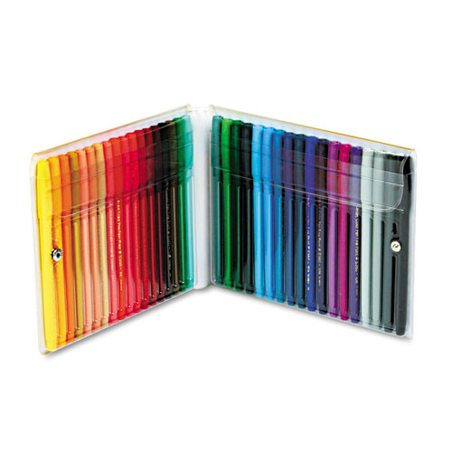 36-Color Pen Set, Fine Bullet Tip, Assorted Colors, 36/Set