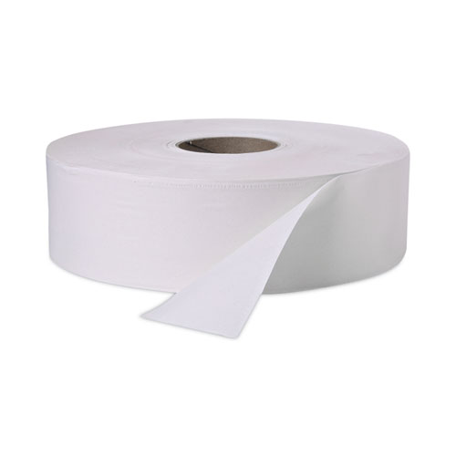 Jumbo Roll Bath Tissue, Septic Safe, 2 Ply, White, 3.4" x 1,000 ft, 12 Rolls/Carton