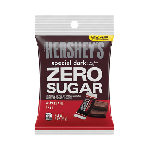 Image of Hershey®'S Miniatures Special Dark Sugar-Free Chocolate, 3 Oz Bag, 12 Bags/Carton, Ships In 1-3 Business Days