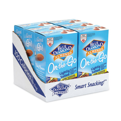 Image of Blue Diamond® Low Sodium Lightly Salted Almonds, 1.5 Oz Bag, 42 Bags/Carton, Ships In 1-3 Business Days