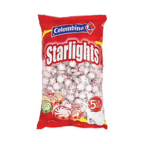 Image of Colombina Peppermint Starlight Mints, 5 Lb Bag, Ships In 1-3 Business Days