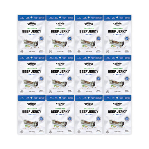 Image of Think Jerky® Classic Beef Jerky, 1 Oz Pouch, 12/Pack, Ships In 1-3 Business Days